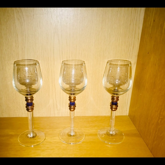 New Three Drinking Glasses painted by an Artist